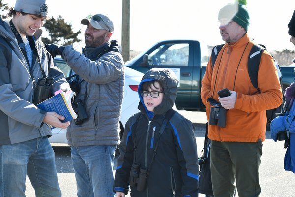 The South Fork Natural History Museum's Young Birders Club met in Hampton Bays on Saturday.  DANA SHAW