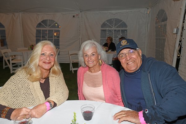 Ellie Thier and Joan and Ed DiMonda at the Southampton Rotary cocktail party on Friday night.