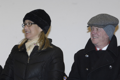 Bridget Fleming and Judge Edward Burke.    DANA SHAW
