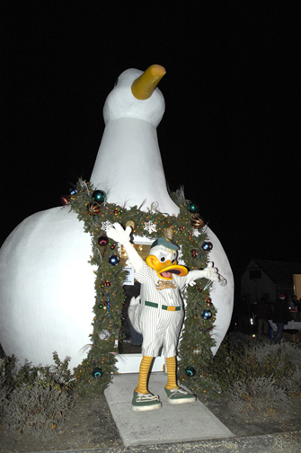 Long Island Ducks mascot Quacker Jack.    DANA SHAW

