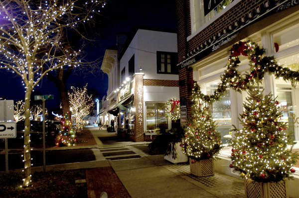Lights along Main Street in Southampton Villge during the holiday season last year.
