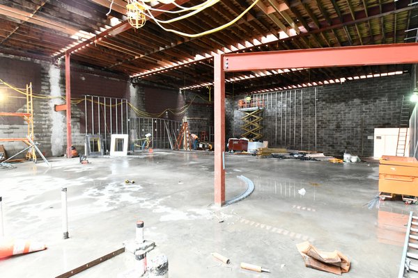 The first floor of the Sag Harbor Cinema Arts Center under construction.    DANA SHAW