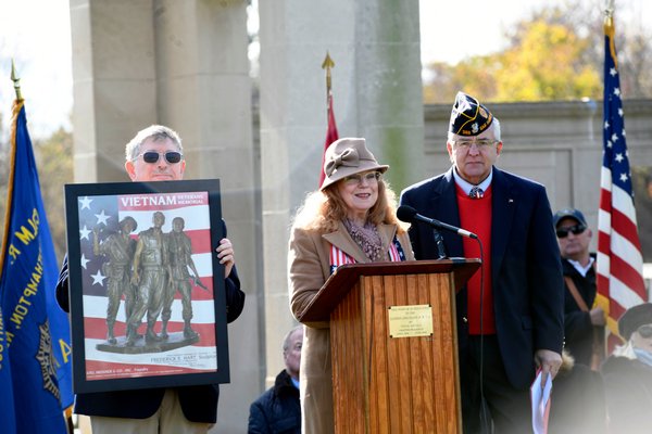 The Veterans Day parade in Southampton Village on Monday.