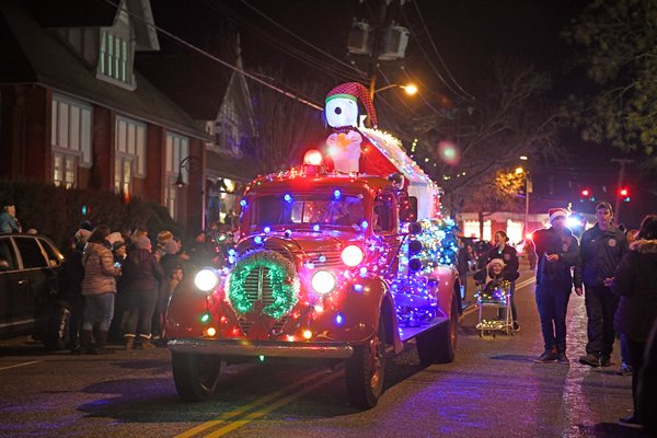 The Parade of Lights in Southampton Village.