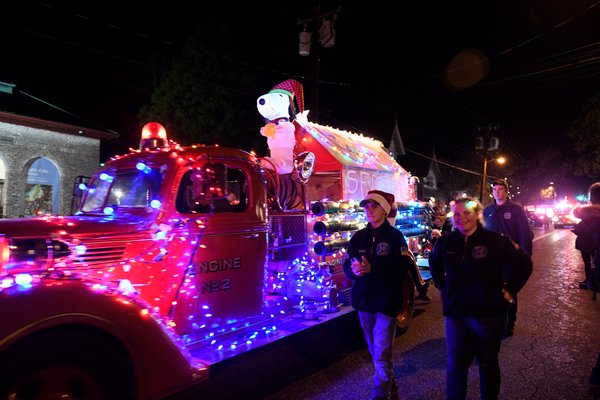 The Parade of Lights in Southampton Village.