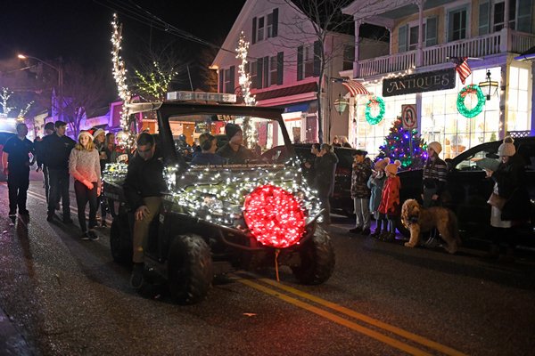 The Parade of Lights in Southampton Village.