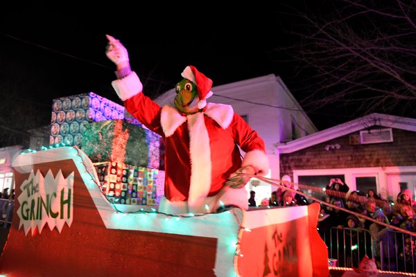 The Parade of Lights in Southampton Village.