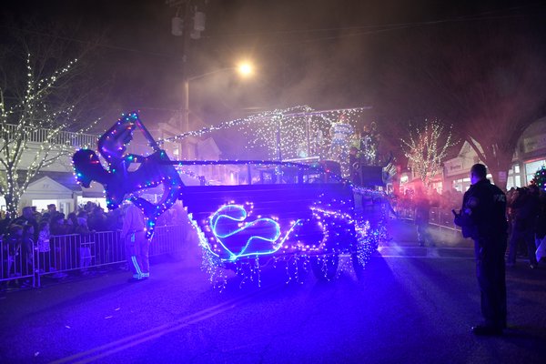 The Parade of Lights in Southampton Village.