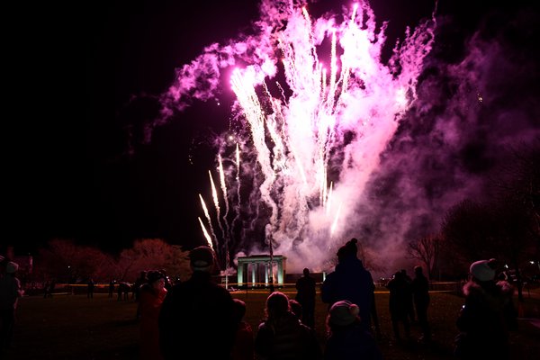 Fireworks in Agawam Park.