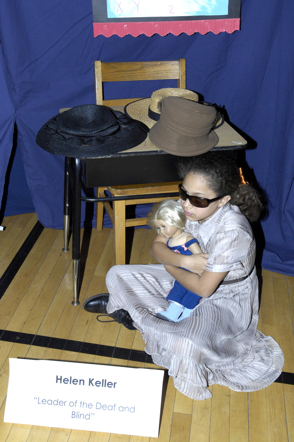 Dominique Arrindell as Helen Keller.