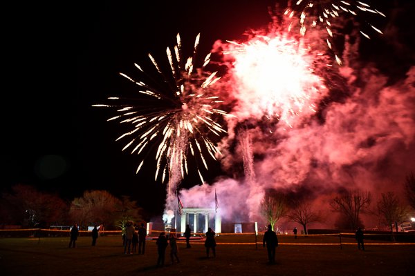 Fireworks in Agawam Park.