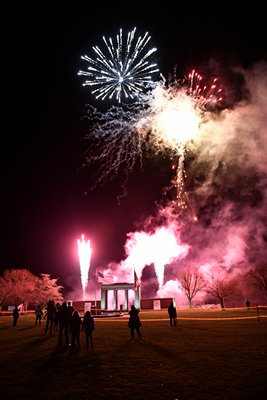 Fireworks in Agawam Park.