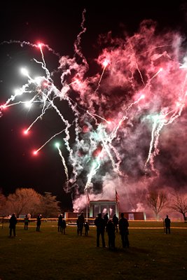 Fireworks in Agawam Park.