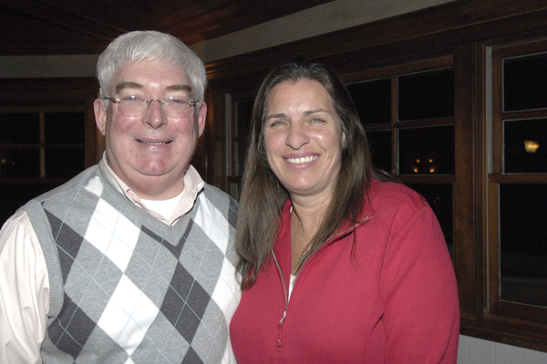 Anne McDonald and Walter Durand  at the Hampton Bays Booster Club's fifth annual Winterfest