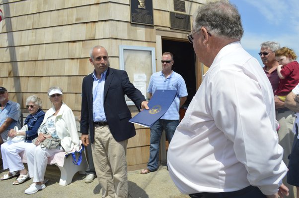 Marilyn DiCarlo-Ames would like to see additional handicap access to Quogue Village Beach. ALEXA GORMAN
