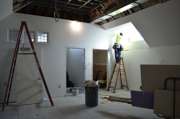 The Westhampton Free Library's second floor is undergoing major renovations. ANISAH ABDULLAH