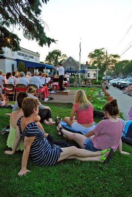 David Brandenburg conducts the Sag harbor Community Band on Tuesday