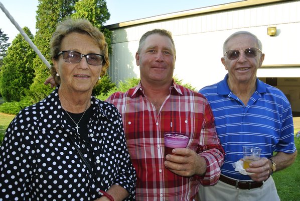 David Cruickshank with Diane and Bubby Squires at the Water Mill Community Club's 