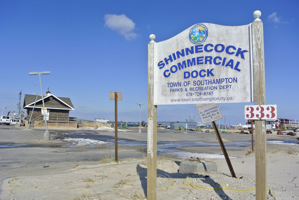 The Shinnecock Commercial Dock in Hampton Bays is in need of repairs since Hurricane Sandy. DANA SHAW