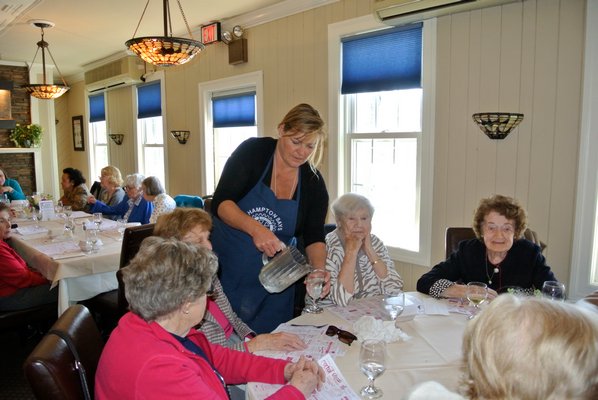 Rotarian Helen Tretola at the Hampton Bays Rotary Club spaghetti dinner on Sunday.