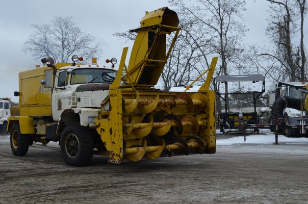 The Southampton Town Highway Department is preparing about 60 vehicles for the coming storm. ALEXA GORMAN