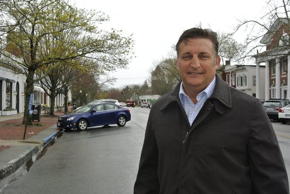 Southampton Village Mayor Mark Epley on Main Street.  DANA SHAW
