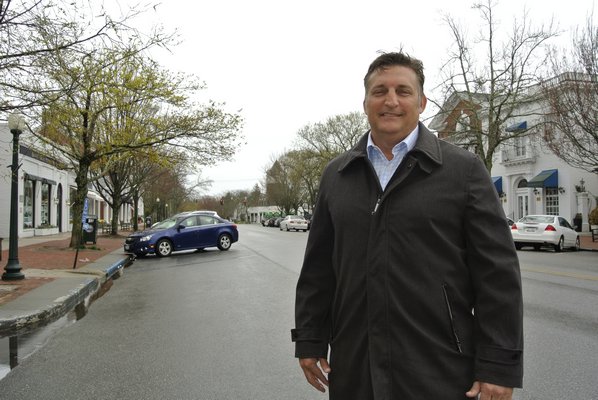 Southampton Village Mayor Mark Epley on Main Street.  DANA SHAW