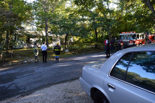 A house fire at 14 Hillside Drive East in Sag Harbor claimed the life of an elderlyman on Monday afternoon. By Brandon B. Quinn
