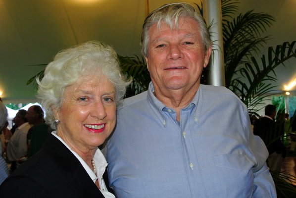 Robin and Bill Thompson  at the Sacred Hearts of Jesus and Mary Parish Tent Party on Saturday night. DANA SHAW