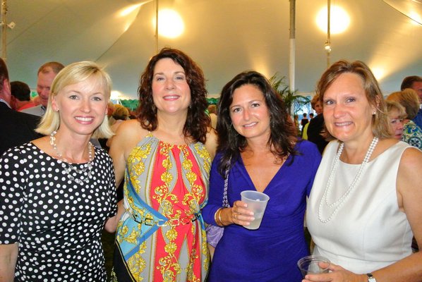  Barbara Miller and Claire LaRosa  at the Sacred Hearts of Jesus and Mary Parish Tent Party on Saturday night. DANA SHAW