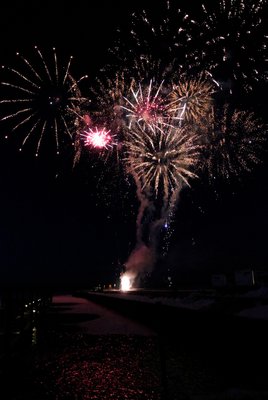 Fireworks off Long Wharf.
