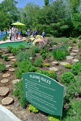 The Childrens Museum of the East End opened the new mini-golf course on Saturday morning.