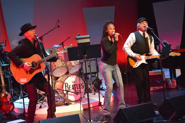 East End performers paid tribute to the Beatles at Bay Street Theatre in Sag Harbor on Saturday night. BRANDON B. QUINN