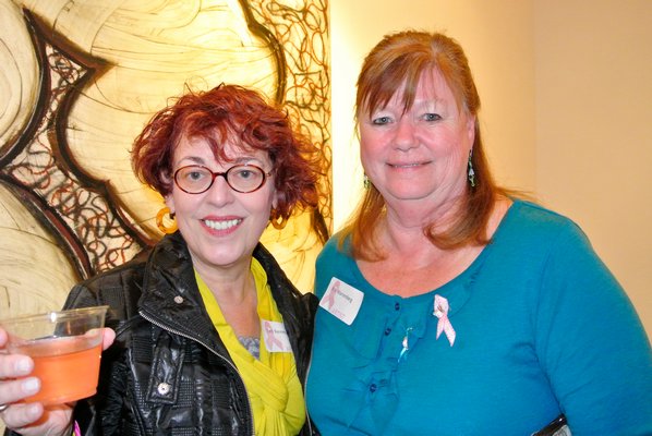  Stephanie Reit and Barbara Feldman at the Birdhouse auction on Saturday night.
