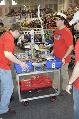 The Pierson High School Robotics team overcame an early upheaval in their strategy to make it to the finals of the FIRST Robotics Competition for a second straight year. Like last year though