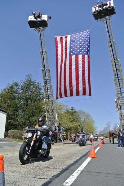 The North Sea Fire Department hosted the Red Knights Firefighter Motorcycle Club's benefit bike blessing and Ride on Sunday.