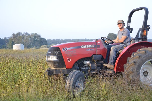 Farmer Frank Trentacoste on his farm in Amagansett. SHAYE WEAVER