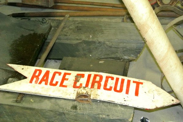 A sign that may be from the old Bridgehampton Racetrack.