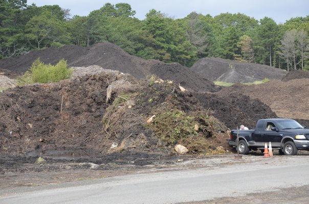 Southampton Town officials are working to increase the capacity of the yard waste facility in Hampton Bays. GREG WEHNER