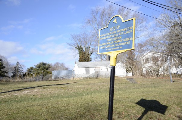 The property in Southampton Village where the Pyrrhus Concer home once stood. GREG WEHNER
