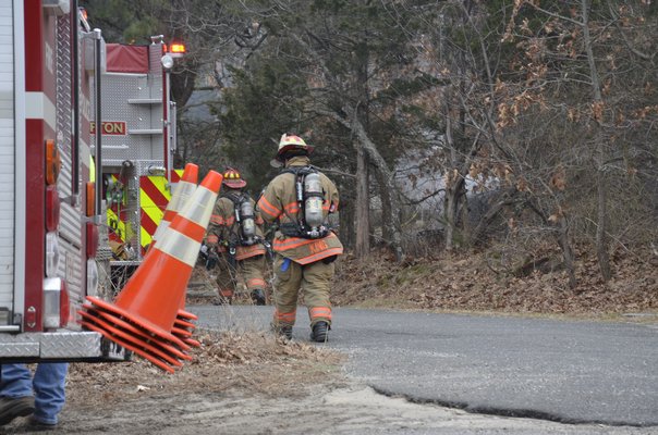 Emergency responders at the scene Friday afternoon. GREG WEHNER