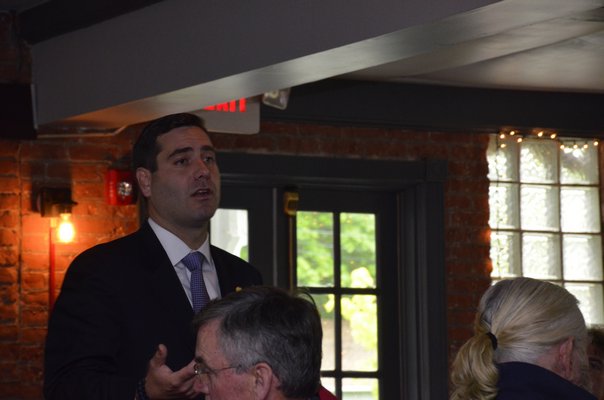 Southampton Rotary Club hosted Suffolk County Police Commissioner Timothy Sini at their weekly meeting on Thursday. GREG WEHNER
