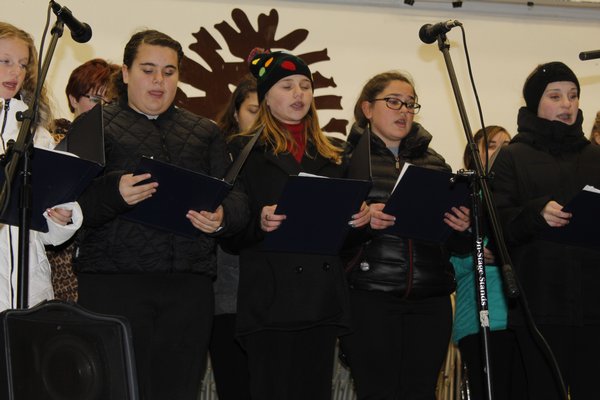 The Riverhead Middle School Show Choir performs. KATE RIGA