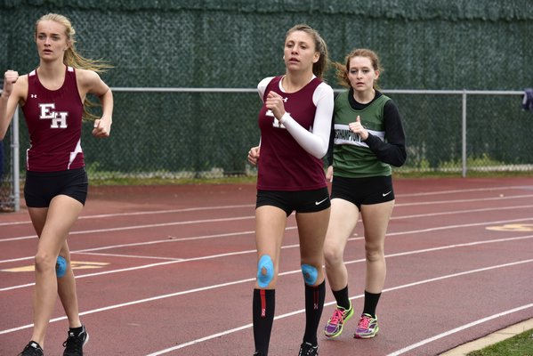 East Hampton's Rose O'Donoghue takes part in the 100-meter hurdles. RICCI PARADISO
