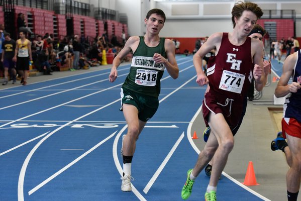 Jack Ryan of Westhampton Beach placed fourth overall in the mile. RICCI PARADISO