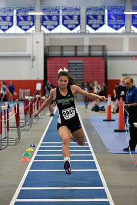 Lady Hurricane Sarena Choi gets through her steps for the long jump. RICCI PARADISO