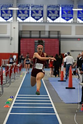 Southampton's Gabriela Gavalas finished in the top 10 in both the long jump and triple jump at the Small Schools Championships on Sunday. RICCI PARADISO