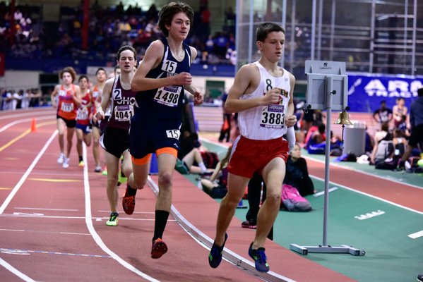 ESM's Brandon Turbush in the varsity mile race. RICCI PARADISO