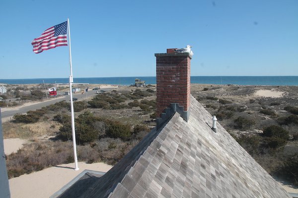 The rooftop view of the recently-renovated Amagansett Life-Saving Station. KYRIL BROMLEY