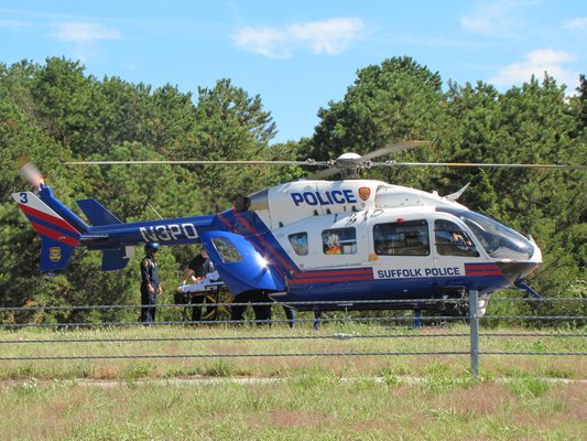  she was flown to Stony Brook University Hospital by Suffolk County Police helicopter. Michael Wright